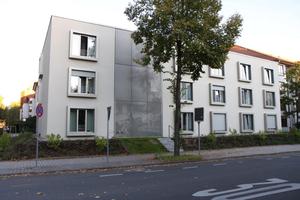 PerfoART® Lochblechfassade nach Bildvorlage einer Landschaftsmalerei, für eine Seniorenresidenz in Mannheim-Niederfeld